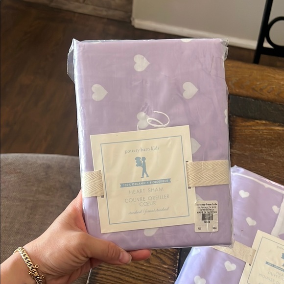 Pottery Barn Kids Purple and White Duvet Cover - Picture 2 of 3